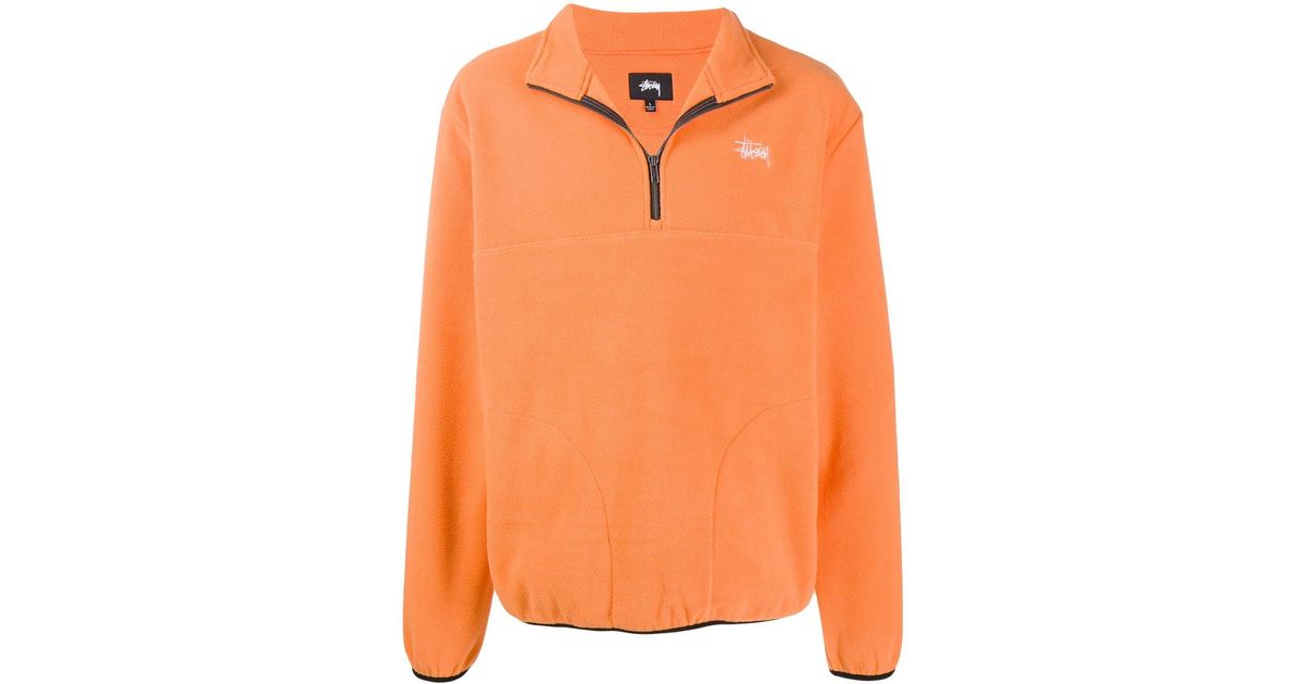 stussy half zip sweatshirt