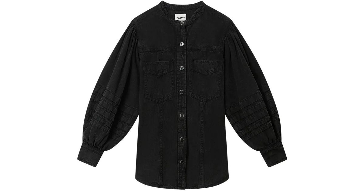 Isabel Marant Mileda Patch-Pocket Shirt in Black | Lyst