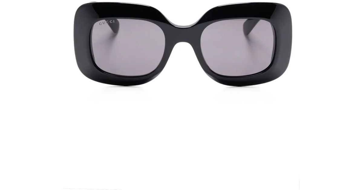Gucci Interlocking G Logo Sunglasses in Black | Lyst UK