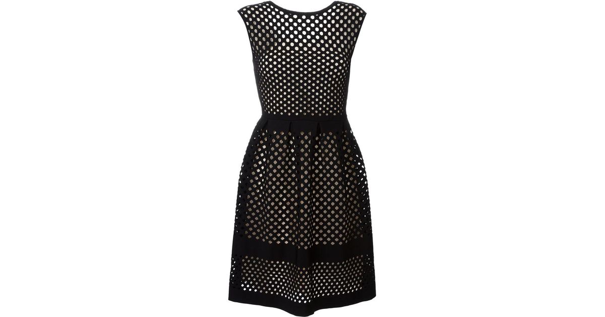 Lyst Fendi Mesh Dress In Black