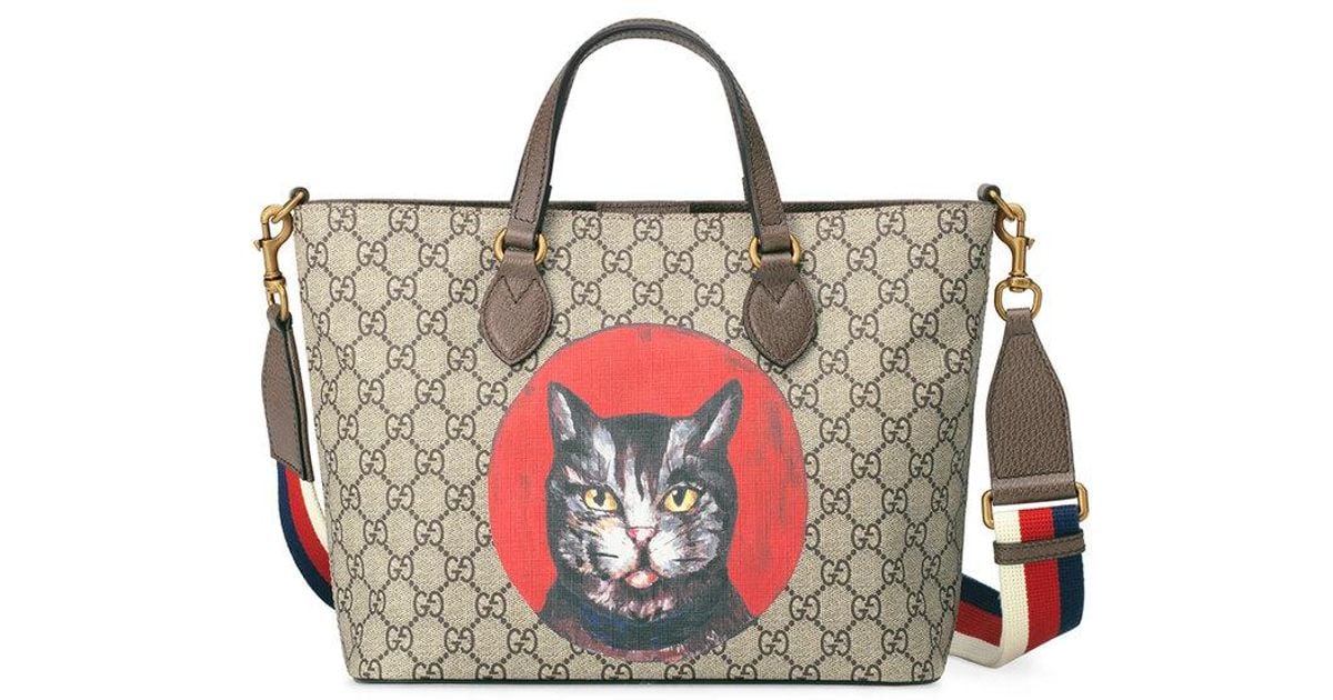 gucci cat tote bag