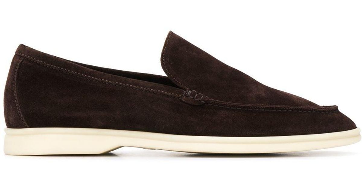 Loro Piana Summer Walk Suede Loafers in Brown for Men - Lyst