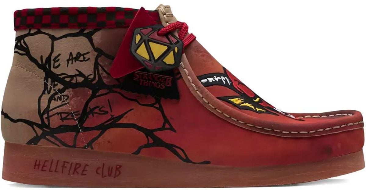 Clarks X Stranger Things Wallabee Graphic Lace-Up Shoes in 