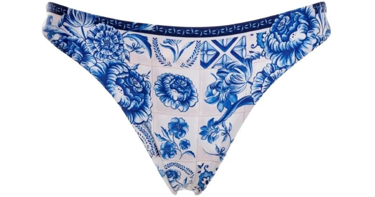 Agua Bendita Ilu Reversible Bikini Bottom in Blue | Lyst