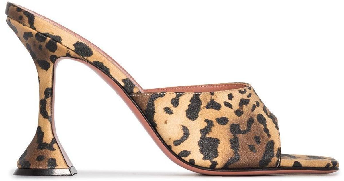 leopard print mule slides