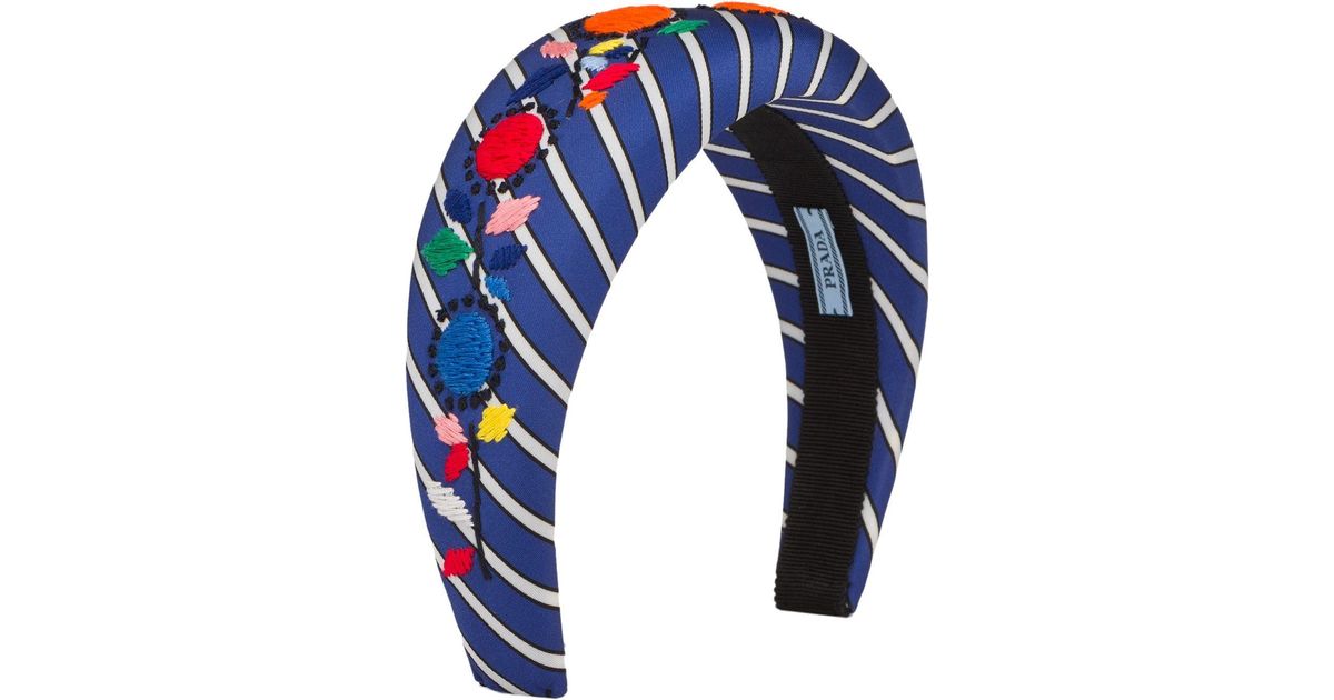 prada blue headband