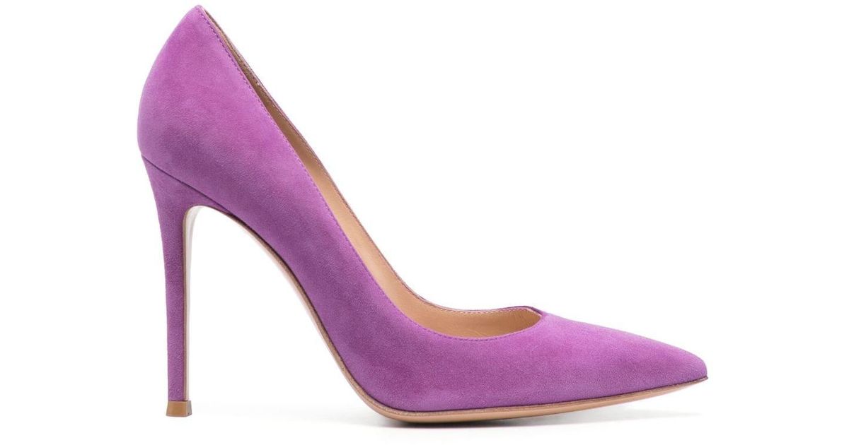 Gianvito Rossi Gianvito 105mm Suede Pumps in Purple Lyst