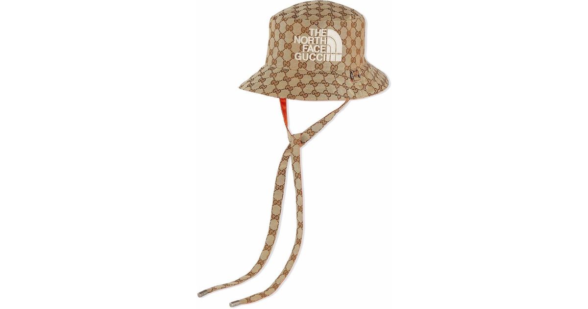 Gucci Cotton X The North Face Reversible Bucket Hat in Brown for Men Lyst