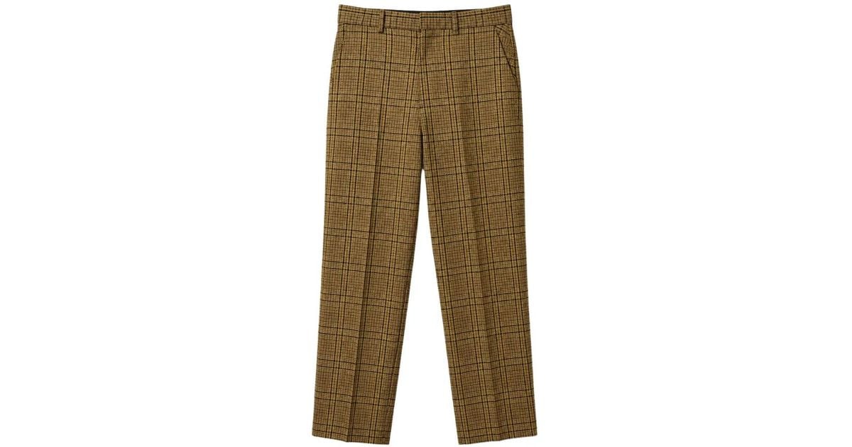 Check Pattern Uk BOTTER Check-Pattern Slim-Fit Trousers in Green | Lyst UK