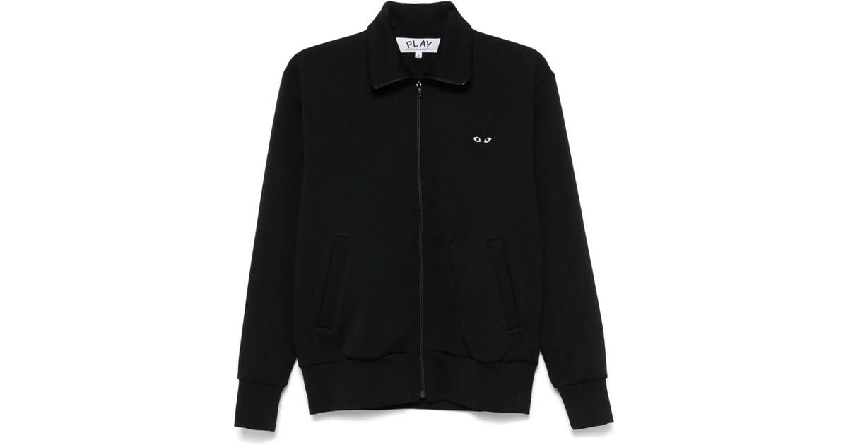 COMME DES GARÇONS PLAY ハートプリント トラックジャケット ブラック