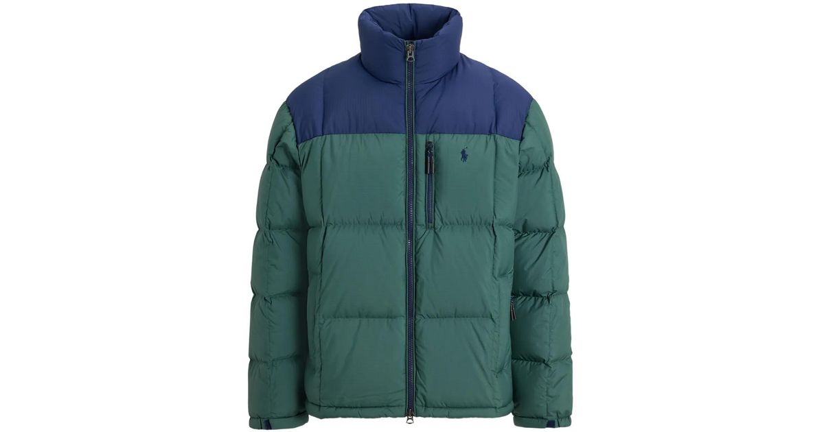 Ralph Block Polo Ralph Lauren Colour-Block Ripstop Jacket in Green for Men | Lyst