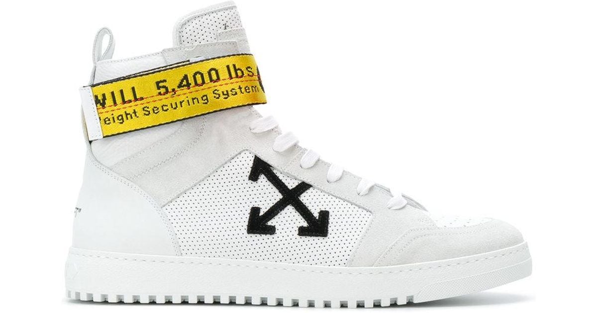 Off-White c/o Virgil Abloh Industrial Tape High Top Sneakers in White for  Men | Lyst Canada