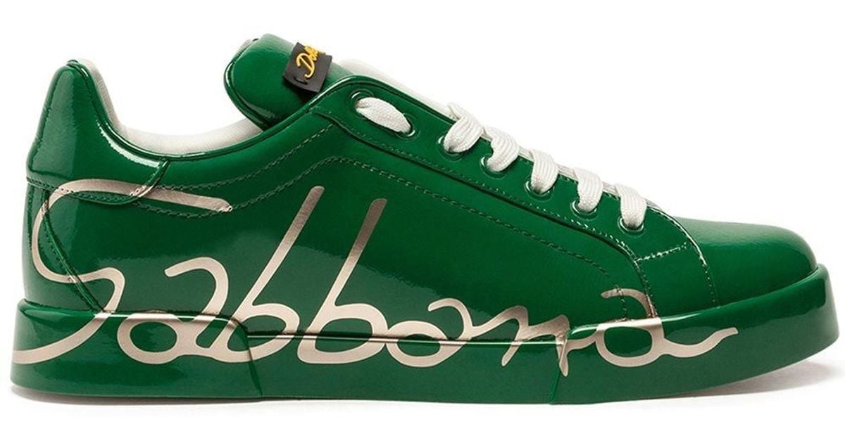 Zapatillas Portofino con bandera italiana Dolce & Gabbana Lyst