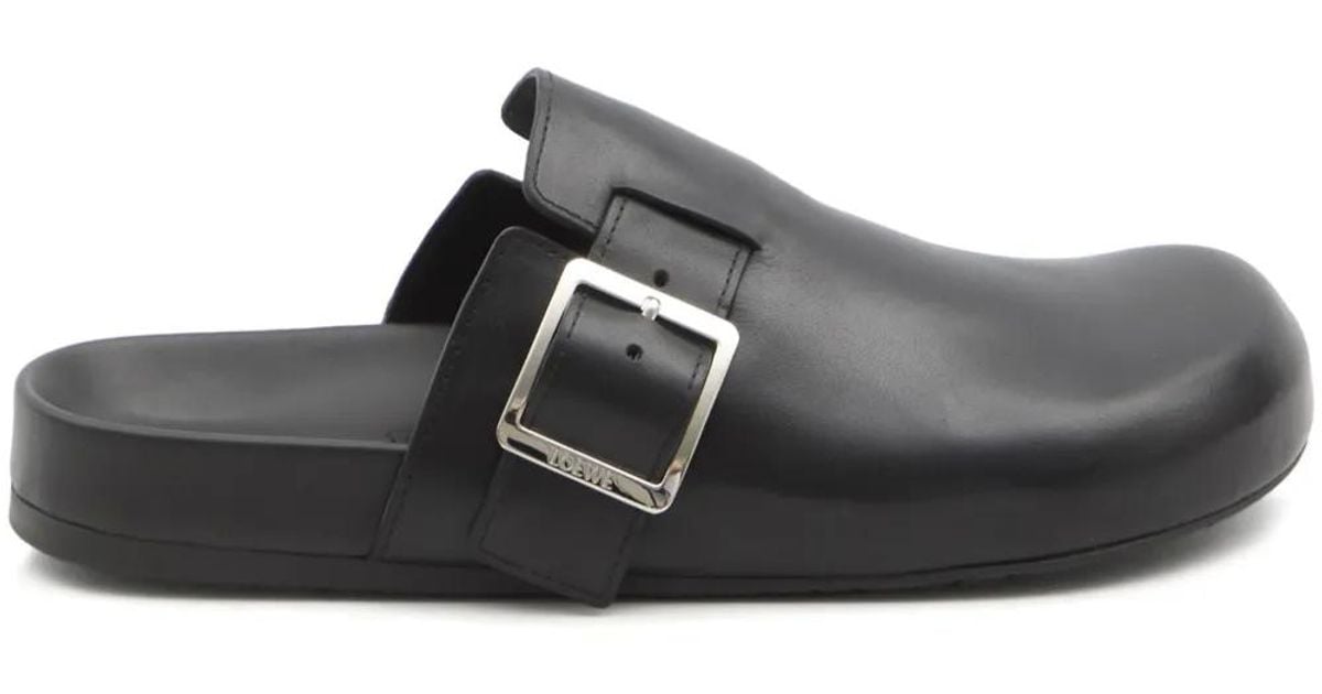 メンズ Loewe Ease Buckle クロッグサンダル ブラック | Lyst