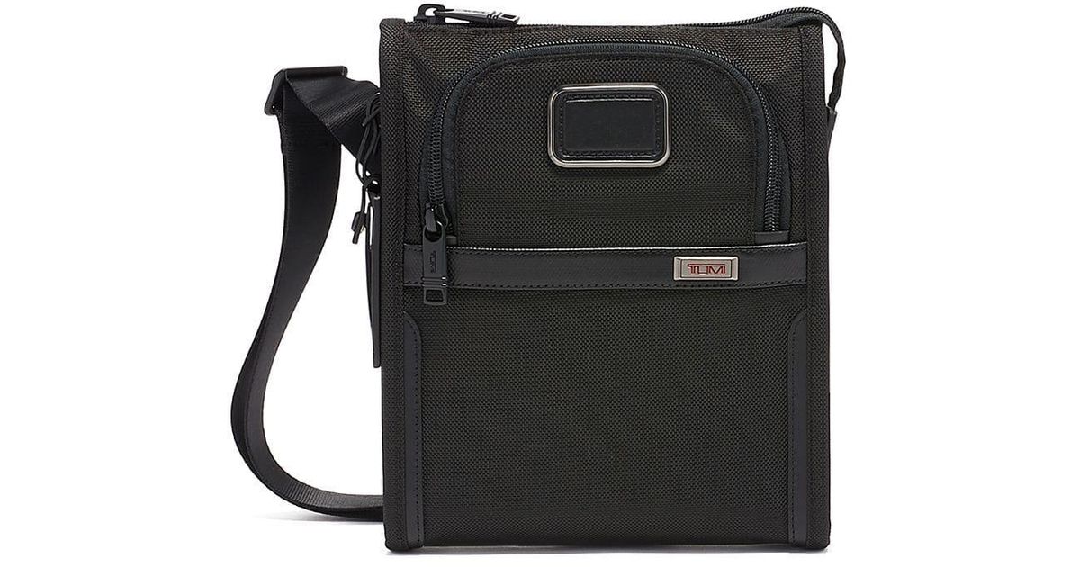 Tumi Synthetic Alpha 3 Collection Small Crossbody Pocket Bag in Black