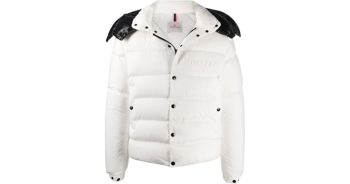Moncler Aubrac Two-tone Padded Jacket in White for Men - Lyst