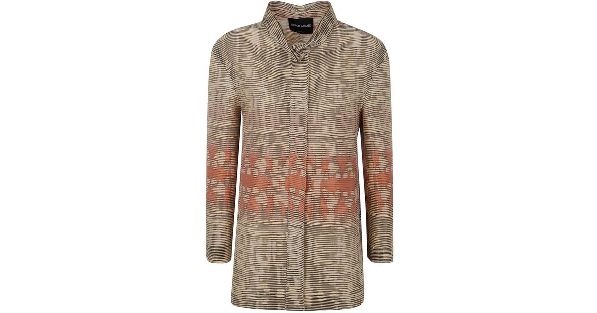 コート GIORGIO ARMANI CAPPOTTO CANNETE JACQUARD TIGRE Giorgio Armani | Jackets & Coats | Giorgio Armani Women