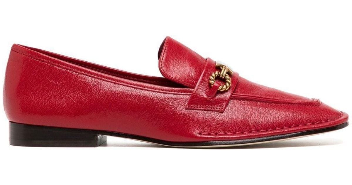 Tory Burch Perrine Logo Loafers in Red | Lyst UK