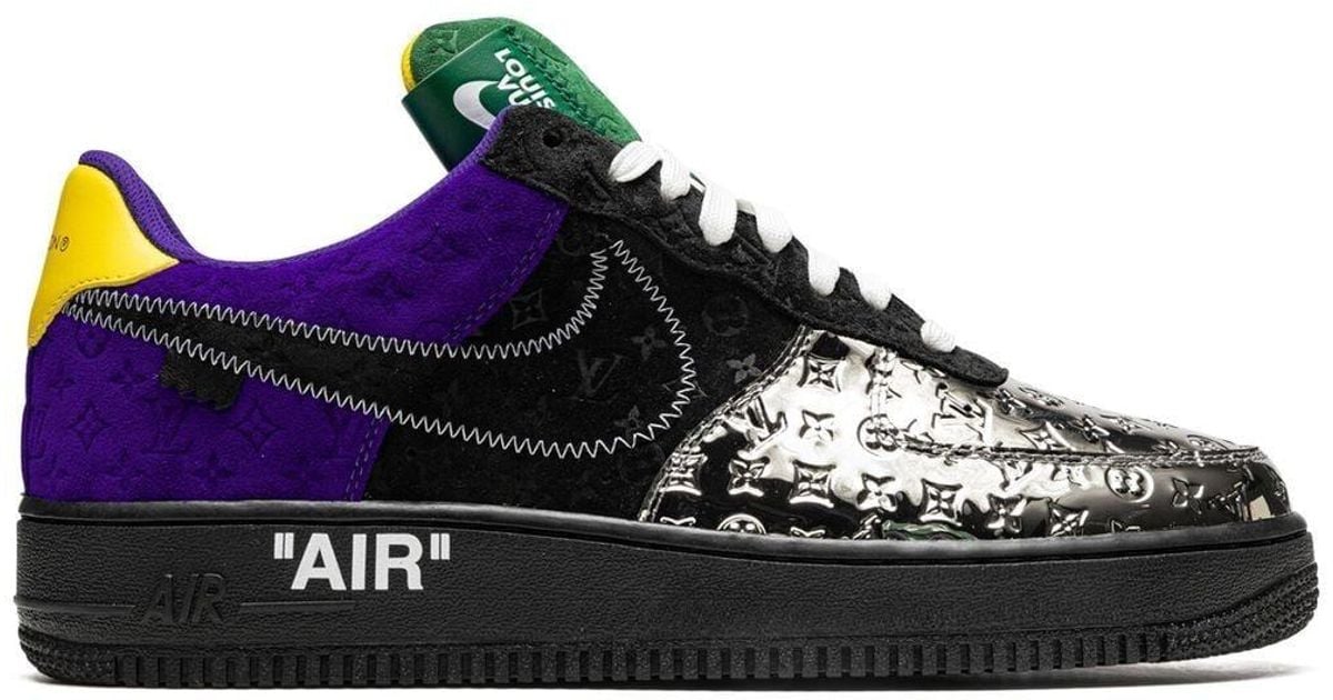 Nike Leather X Louis Vuitton Air Force 1 Low Sneakers in Black for Men Lyst UK