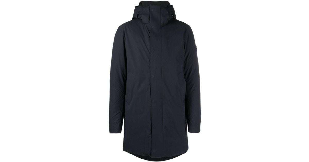 J.Lindeberg Alon Feather-down Hooded Parka in Blue for Men | Lyst