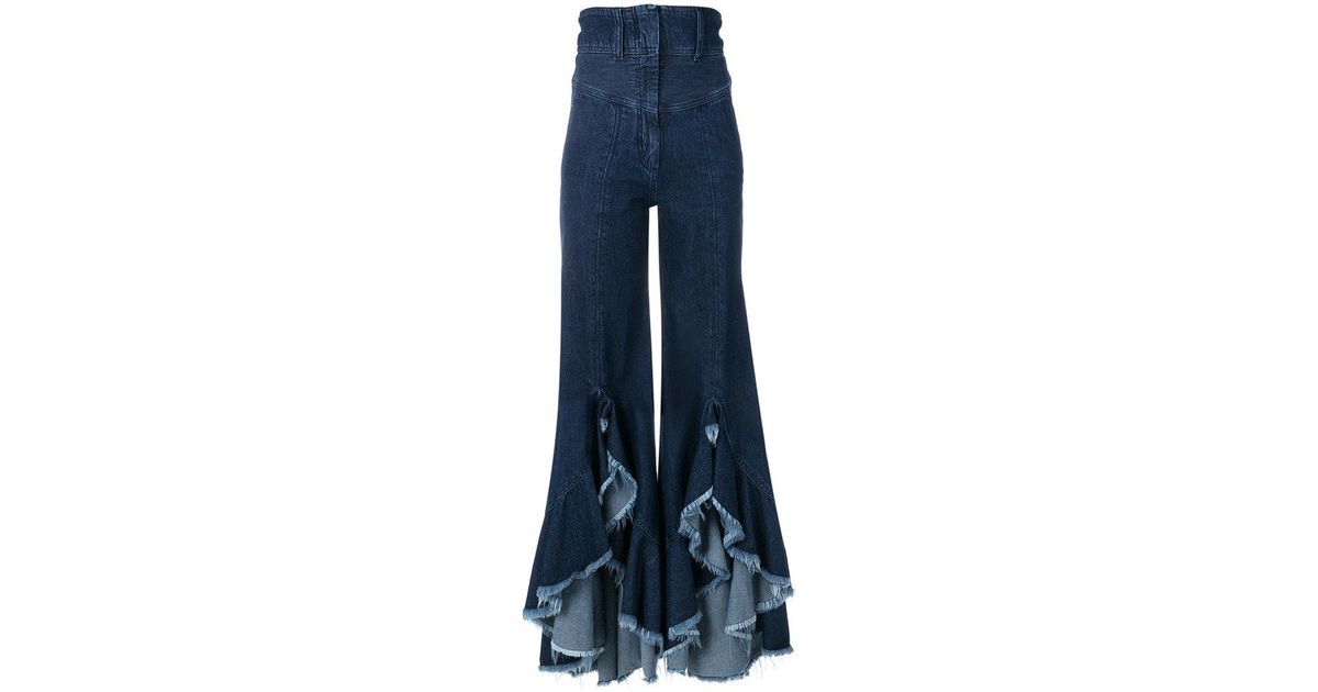 flare ruffle jeans