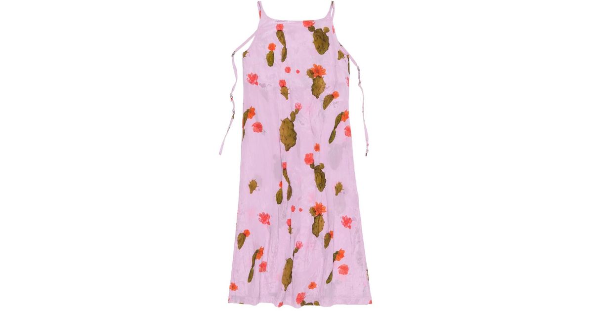 Bimba Y Lola Kleid Mit Kaktus-Print in Pink | Lyst AT
