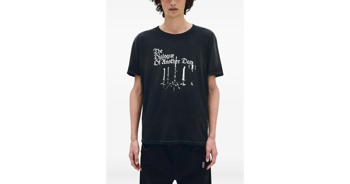 Ann Demeulemeester Chandelier-Print T-Shirt in Black for Men | Lyst