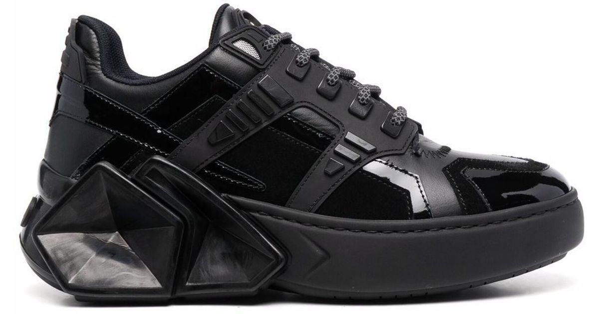 HIDE & JACK Silverstone Tonal Panel Chunky Sole Sneakers in Black for ...