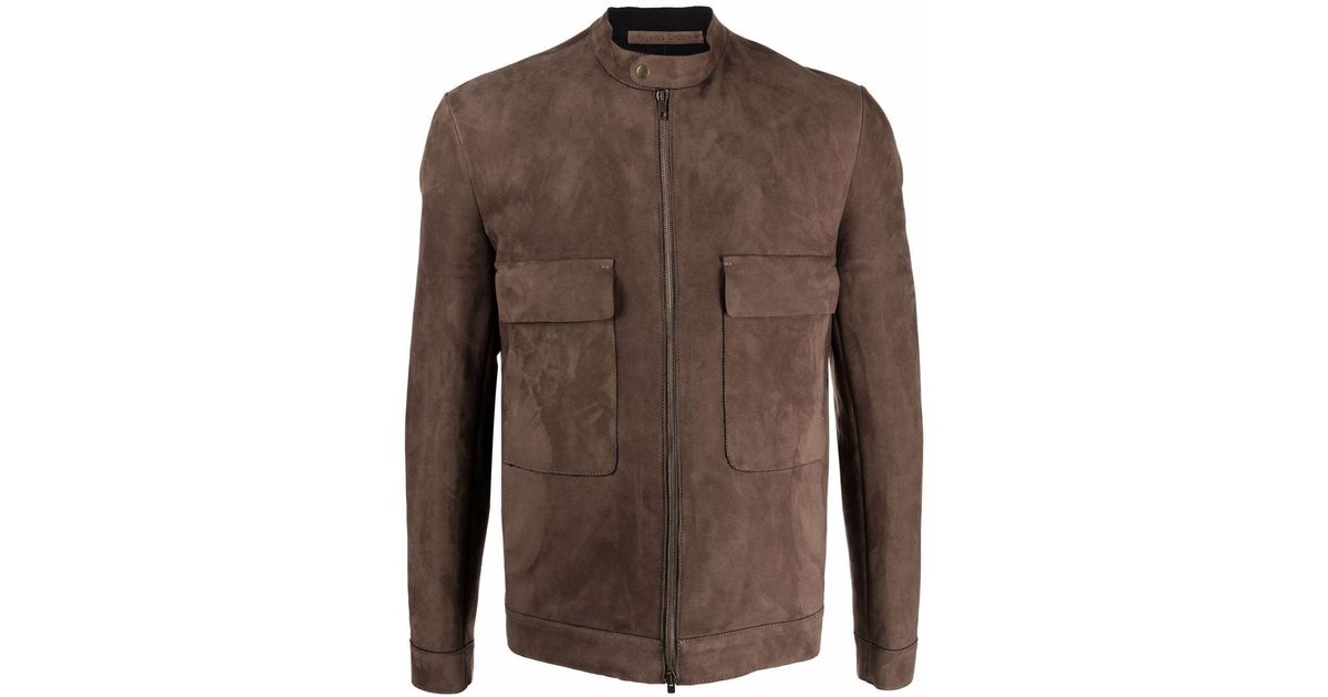 jonah zip flat suede jacket