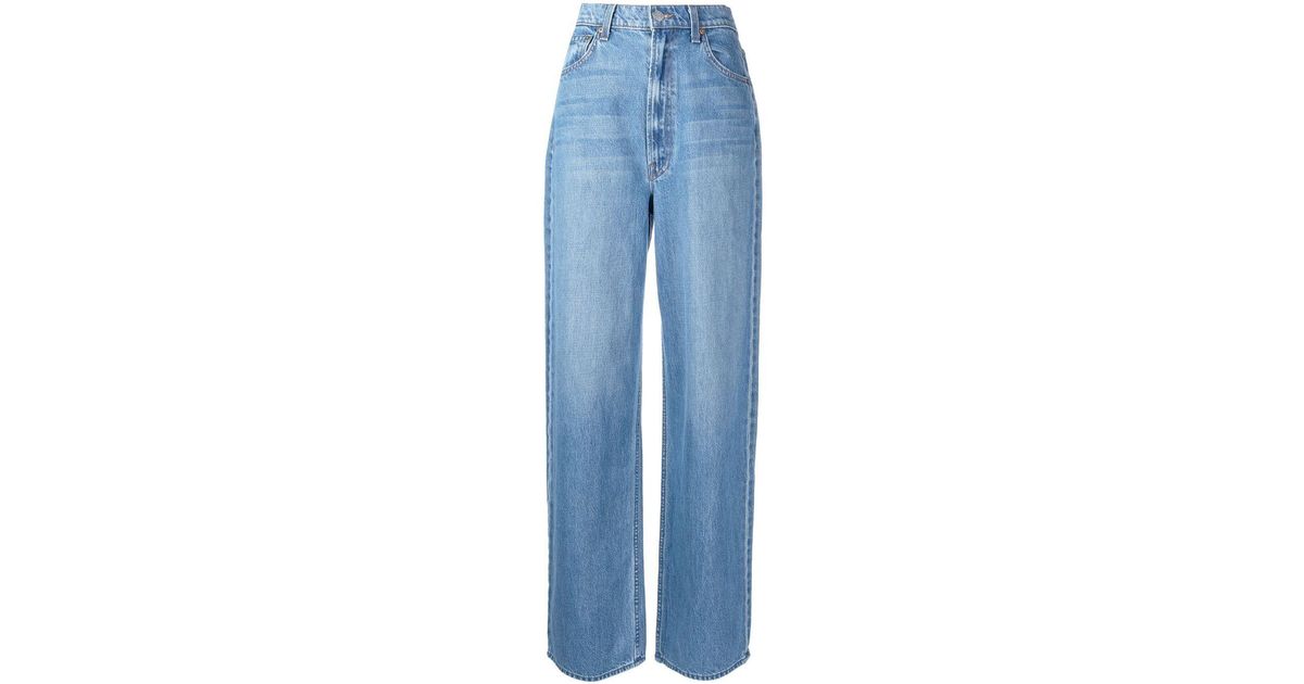 Mother Denim Mid-rise Wide-leg Jeans in Blue | Lyst Canada