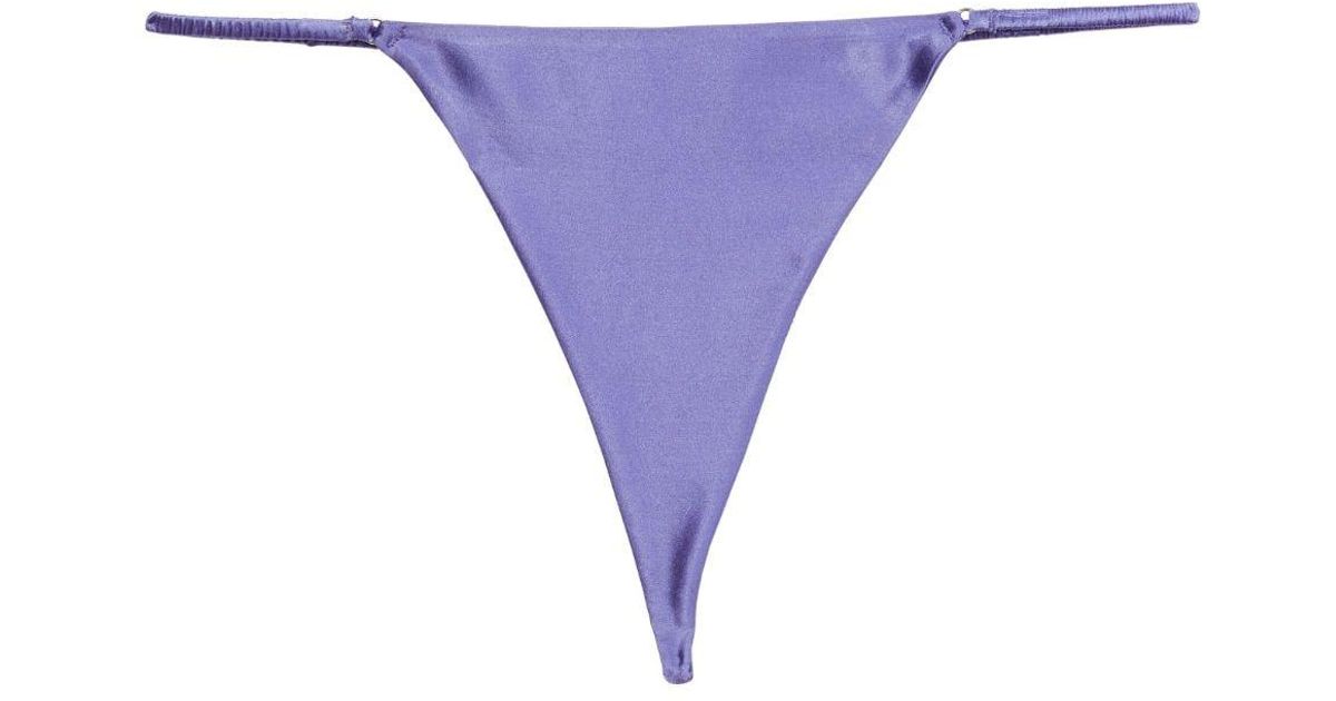 Fleur du Mal Luxe V-string Thong in Purple | Lyst