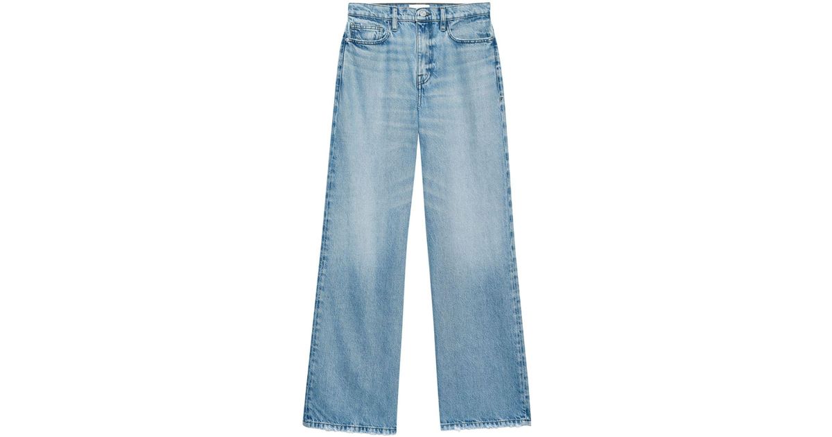 FRAME Le Jane Wide-leg Jeans in Blue | Lyst