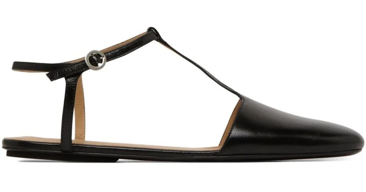 Distesa Marsèll Distesa Leather Flat Pumps in Black | Lyst