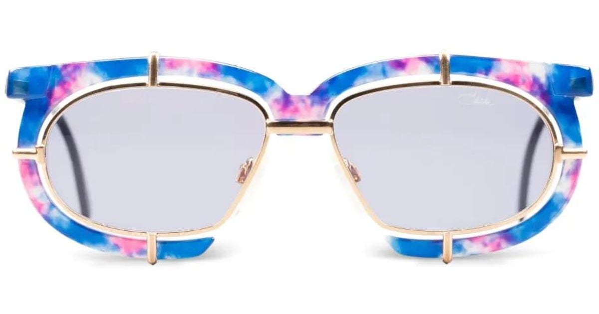 Cazal ラウンドフレーム サングラス ブルー | Lyst