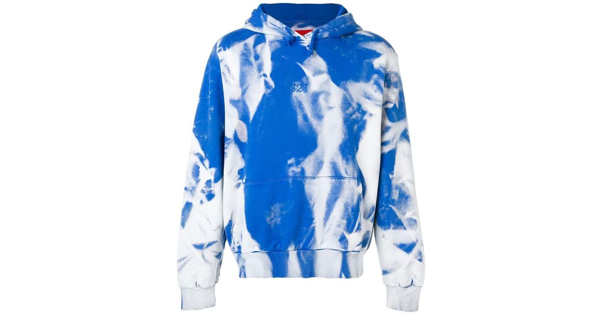 tie dye hoodie blue