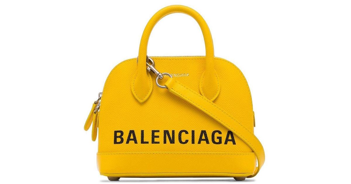 Balenciaga Canary Yellow Ville Xxs Leather Cross Body Bag | Lyst