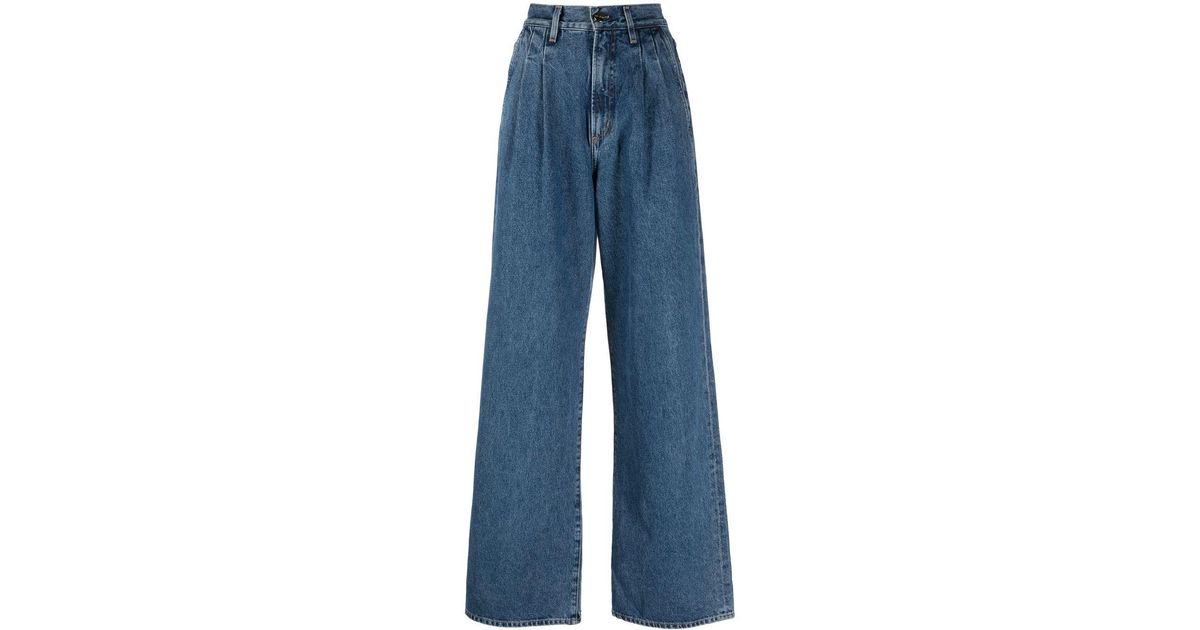 Goldsign Edgar Wide-leg Jeans in Blue | Lyst