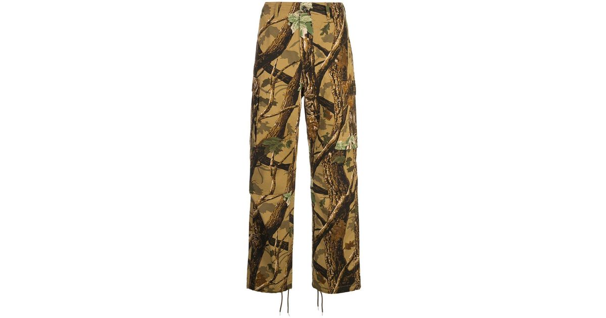 neighborhood Brown Forest Print Cargo Trousers