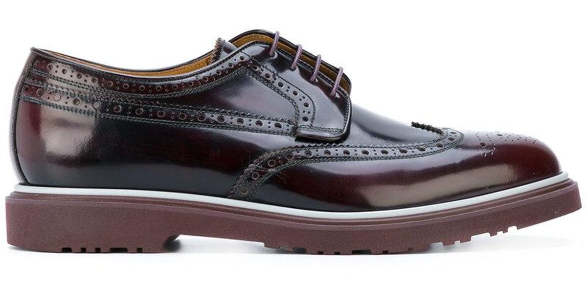 Paul Smith Leather High Shine Crispin Brogues in Brown for Men | Lyst