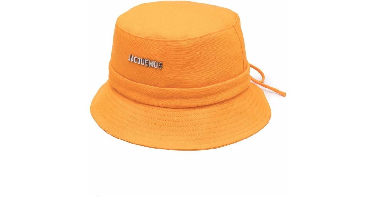 Jacquemus Cotton Le Bob Gadjo Bucket Hat in Orange for Men Lyst