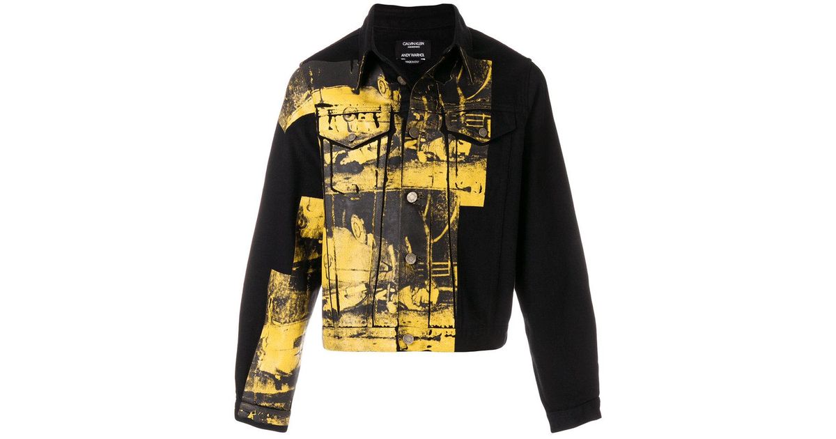calvin klein yellow denim jacket