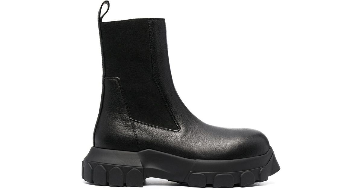 Rick Owens Mega Bozo Tractor Beetle Boots in Black for Men - Lyst