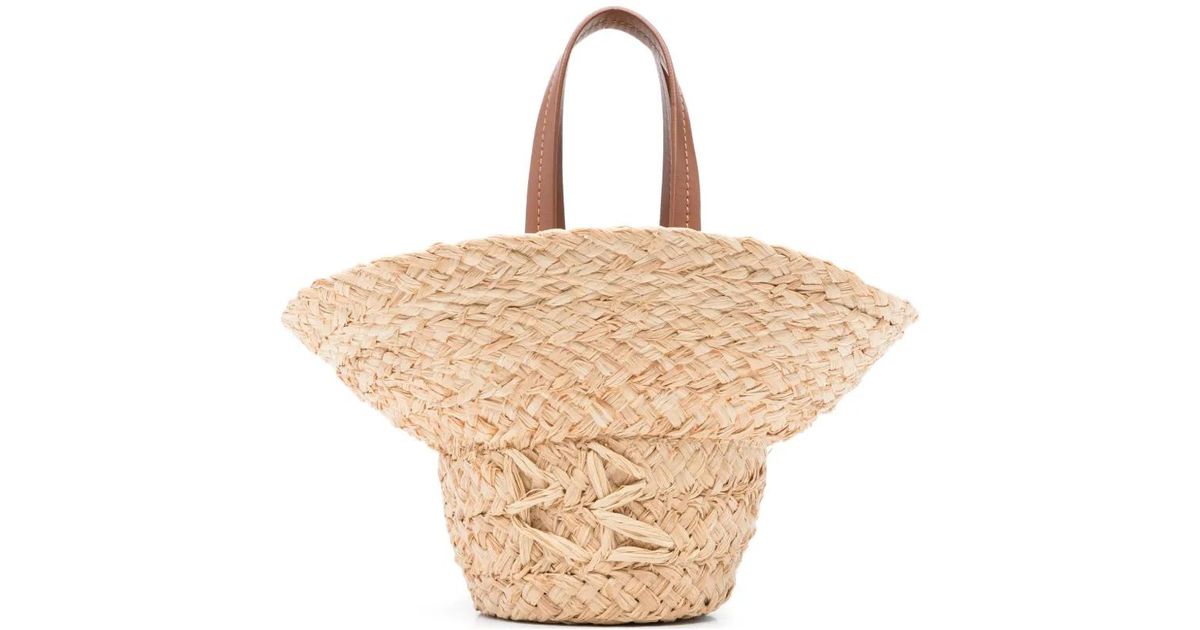 Ruslan Turko Ruslan Baginskiy Hat-Shaped Straw Tote Bag in Natural | Lyst
