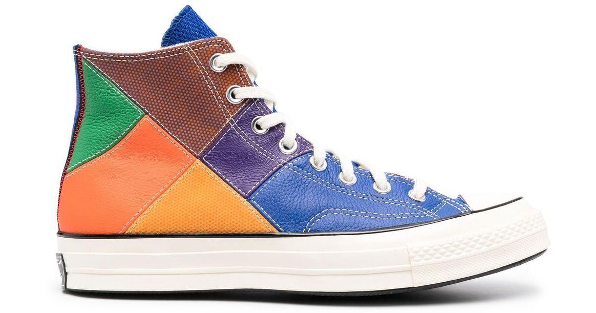 leather patchwork chuck 70 high top