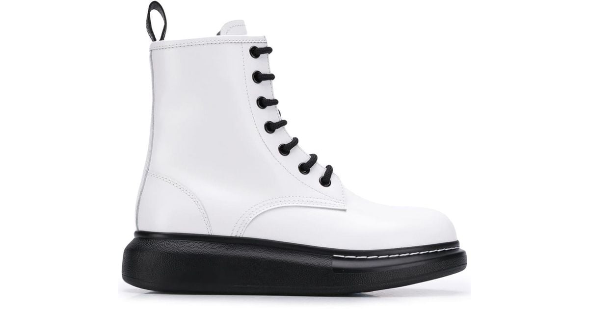 alexander mcqueen white boots