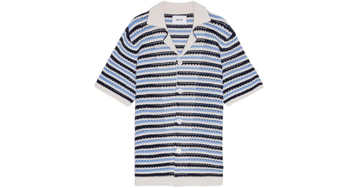NN07 Henry Shirt in Blue for Men | Lyst