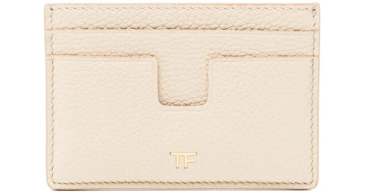 Tom Card Tom Ford Classic Card Holder in Natural | Lyst
