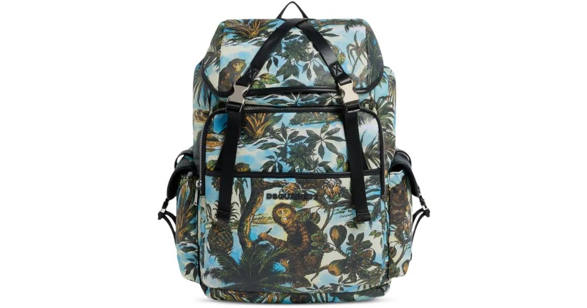 DSquared² Monkey Business Backpack in Green for Men | Lyst Canada