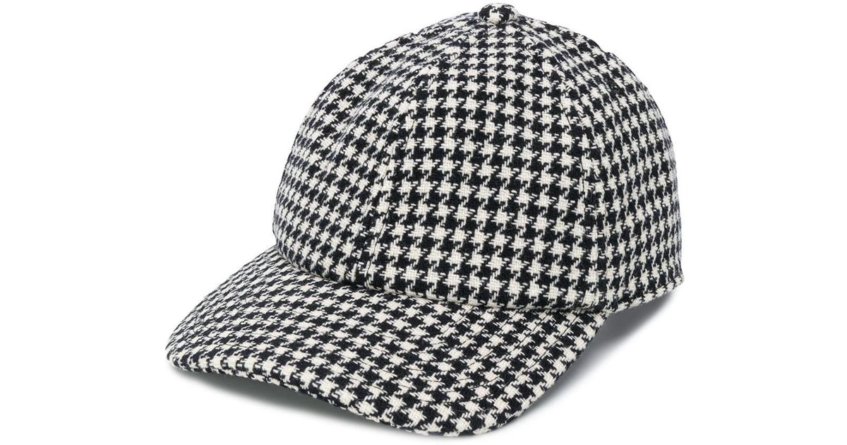 Casquette à motif pied-de-poule Sandro pour homme en coloris Noir | Lyst