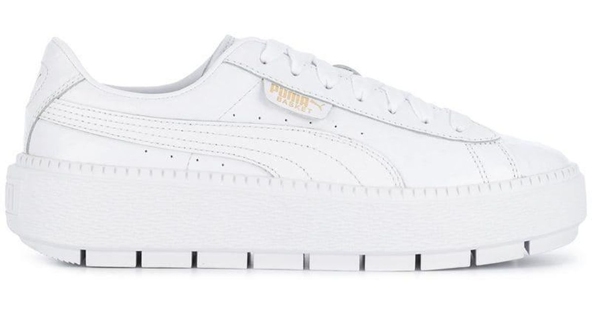 Zapatillas de plataforma PUMA de Cuero de color Blanco | Lyst